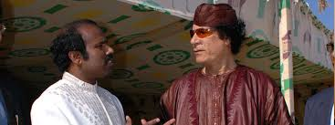 Dr. K.A. Paul with Muammar Gaddafi, Libya 2011